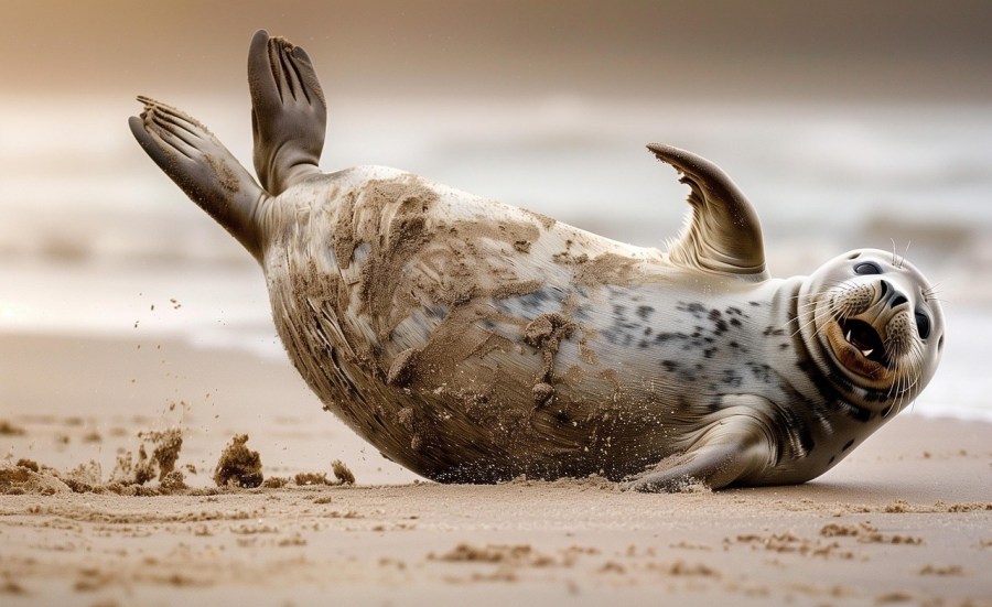 photo of a seal on a beach