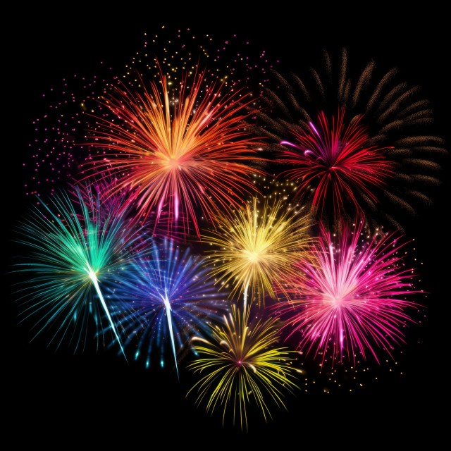 Image of colorful fireworks against a night sky