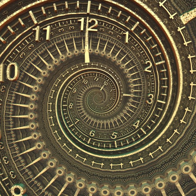 Image of a clock face that is unwinding